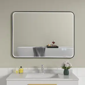 Oglinda de baie led si dezaburire reversibila 60x80 cm
