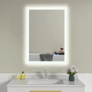 Oglinda de baie reversibila cu LED si dezaburire 50x70 cm