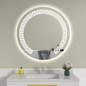Oglinda de baie cu LED si dezaburire rotunda 80x80 cm NC 026