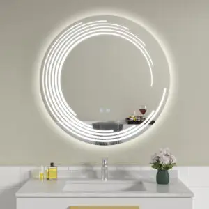 Oglinda de baie cu LED rotunda 70x70 cm