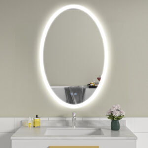 Oglinda de baie cu LED ovala 60x90 cm