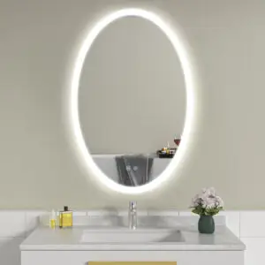 Oglinda de baie cu LED ovala 60x90 cm