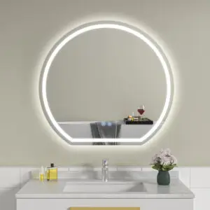 Oginda de baie cu LED si dezaburire 80x74 NC 077