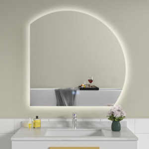Oglinda de baie LED cu dezaburire 80x80 cm