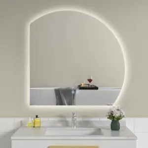 Oglinda de baie LED cu dezaburire 80x80 cm