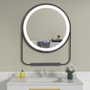 Oglinda de baie cu LED, dezaburire si polita 60x75 cm