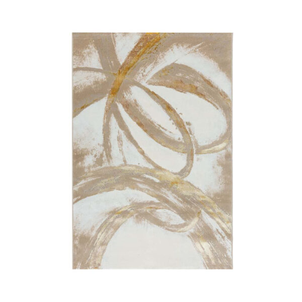 Covor modern maro / auriu Efes 60x100 cm HE776
