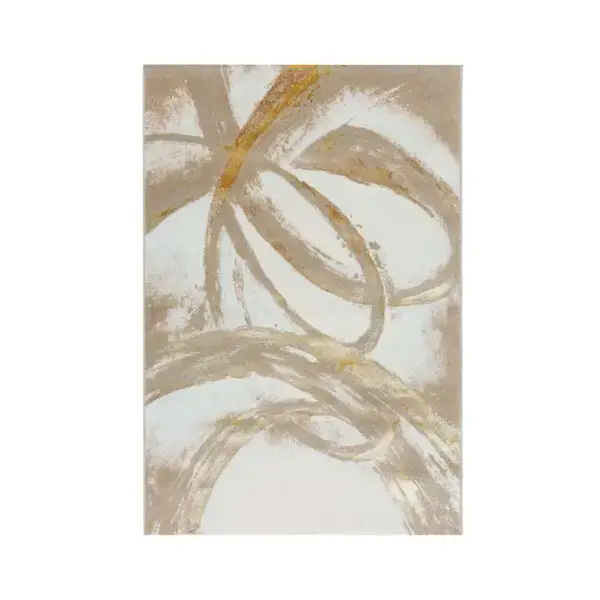 Covor modern maro / auriu Efes 60x100 cm HE776