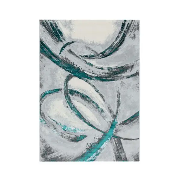 Covor modern gri / verde Efes 80x150 cm HE776