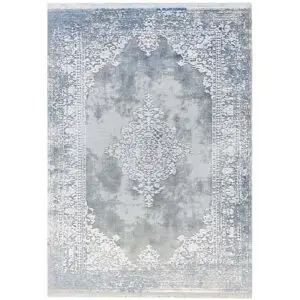 Covor modern gri / turcoaz Lootus L012H 160x230 cm