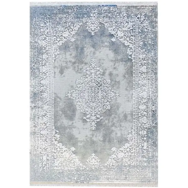 Covor modern gri / turcoaz Lootus L012H 160x230 cm