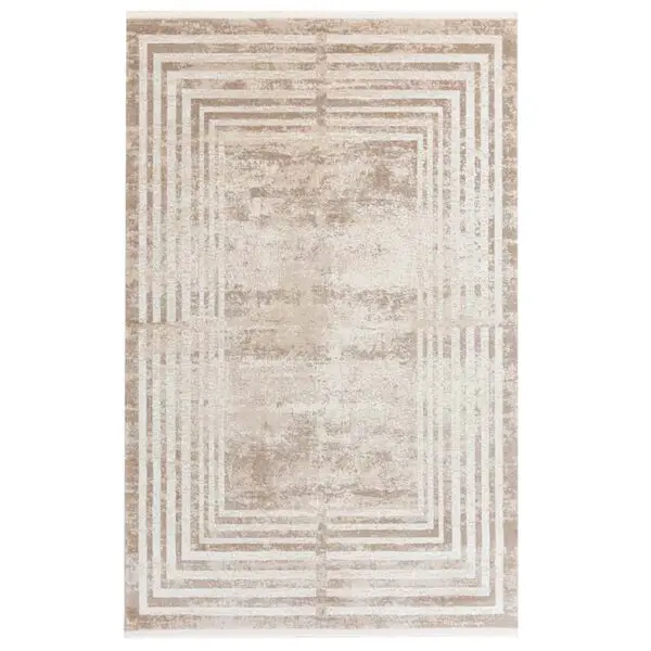 Covor modern bej / maro Lootus LO14C 160x230 cm