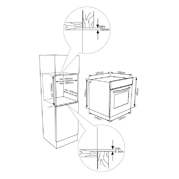 Cuptor incorporabil Heinner HBO-V659GCDRC-GBK - imagine 3
