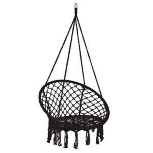 Leagan tip scaun, negru max 150 kg, 79x80x120 cm maro/negru