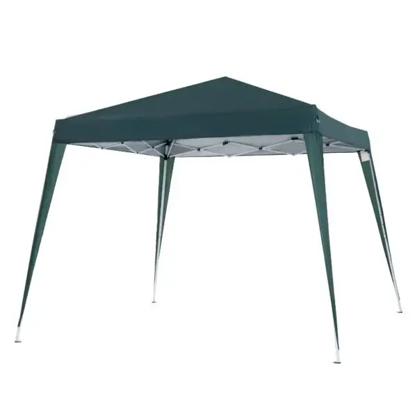 Pavilion pentru gradina/terasa, cadru metalic, pliabil, verde, 2.97x2.97x2.5 m