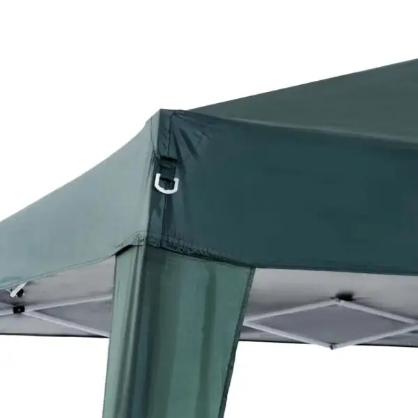Pavilion pentru gradina/terasa, cadru metalic, pliabil, verde, 2.97x2.97x2.5 m - imagine 4