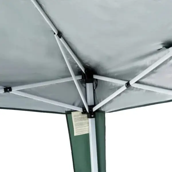 Pavilion pentru gradina/terasa, cadru metalic, pliabil, verde, 2.97x2.97x2.5 m - imagine 5