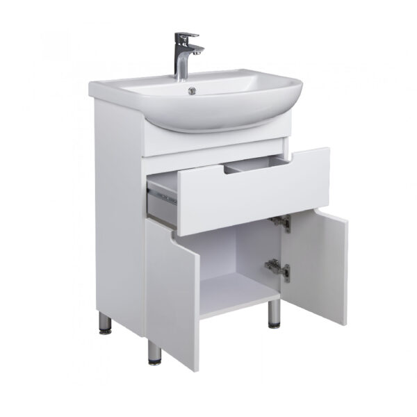 Set mobilier de baie alb 60 cm Tetris - imagine 2
