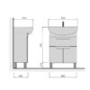 Set mobilier de baie alb 60 cm Tetris - imagine 5
