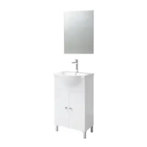 Mobilier de baie + lavoar + oglinda Best 50
