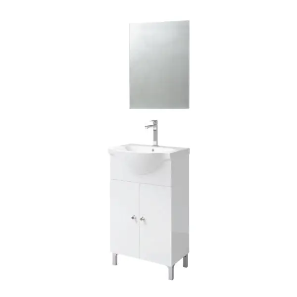 Mobilier de baie + lavoar + oglinda Best 50