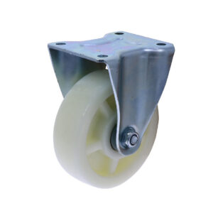 Rola din nylon D125 cu flansa metalica fixa pentru carucior de marfa