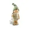 Decoratiune gradina ceramica fetita cu felinar 17x41 cm