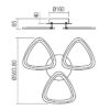 Lustra Smarter Petalo alb mat LED 50W 3000K-4500K-6500K - imagine 2