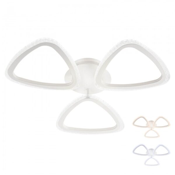Lustra Smarter Petalo alb mat LED 50W 3000K-4500K-6500K