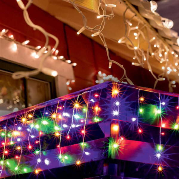 Perdea de lumini 300 LED multicolor tip sloi de gheață KKF 308/M