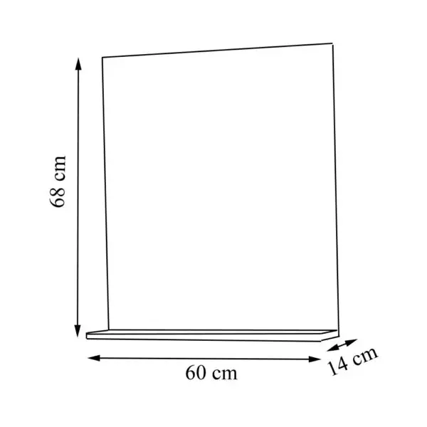 Oglinda de baie seria 067 - 60 cm alb - imagine 2