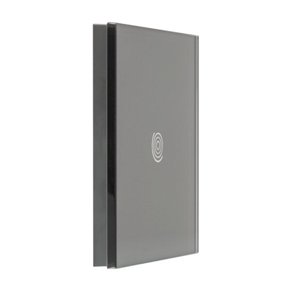 Panou intrerupator touch gri simplu 1T Sticla Pulsar NS - imagine 2
