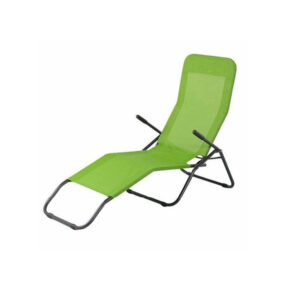 Sezlong pliabil verde 195x58x98 cm