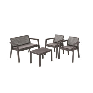 Set mobilier gradina graphite cu perne Keter Emily Patio