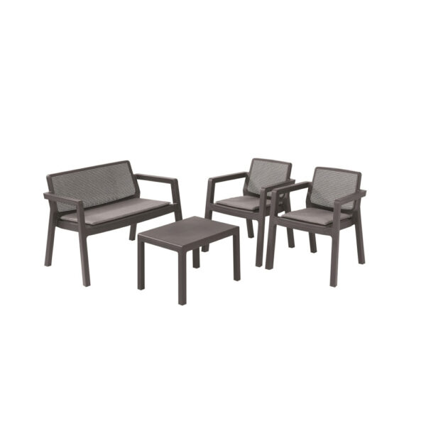 Set mobilier gradina graphite cu perne Keter Emily Patio