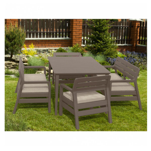 Set mobiler gradina cappuccino Keter Delano cu masa Lima - imagine 2