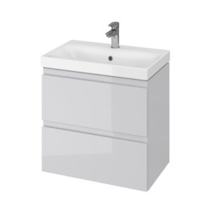 Set mobilier de baie gri 60 cm Moduo Slim S801-226-DSM