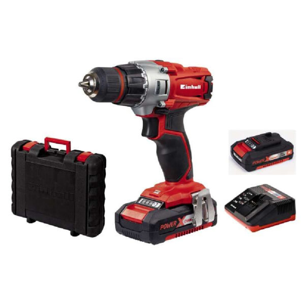 Masina de gaurit fara fir Einhell TE-CD 18/2 Li Kit (2x1,5 Ah) - imagine 2