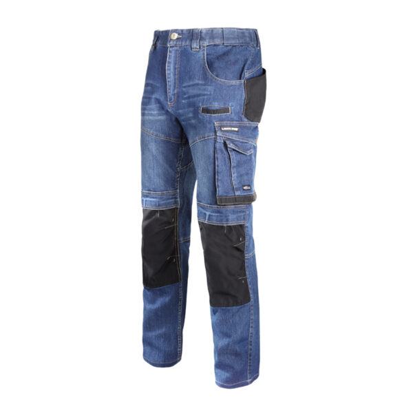 Pantalon de lucru tip blugi slim-fit elastic