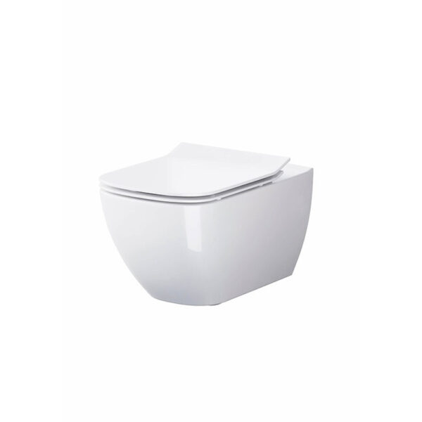 Set vas WC suspendat Virgo B245 cleanon fixare ascunsa + capac duroplast slim inchidere lenta