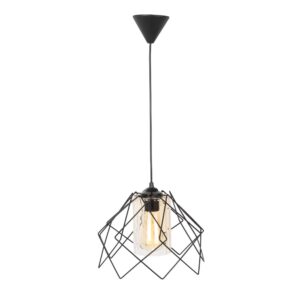 Pendul Kontes negru 1xE27 60W