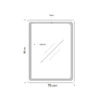 Oglinda de baie cu iluminare LED, functie dezaburire, ceas si termometru 70x80 cm MD3 - imagine 2