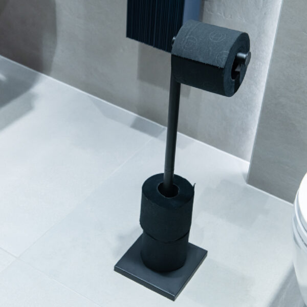 Suport pentru hârtie igienică modern, negru AWD02071796 - imagine 2