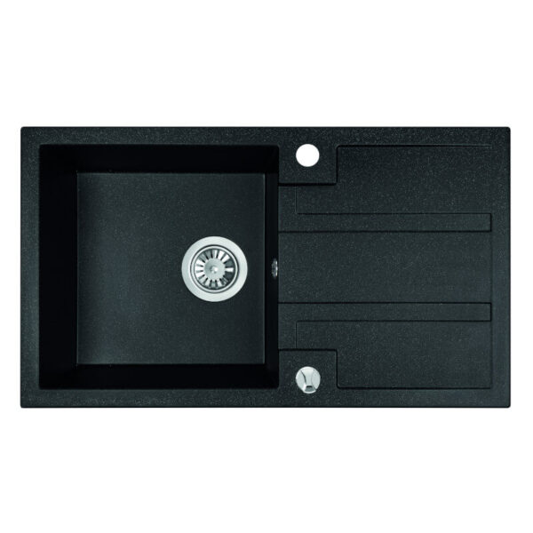 Chiuveta bucatarie Deal 1C1P neagra 76x44x18 cm