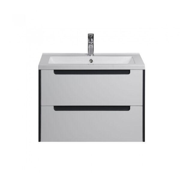Mobilier de baie alb / gri 60 cm Paula 60-A - imagine 2