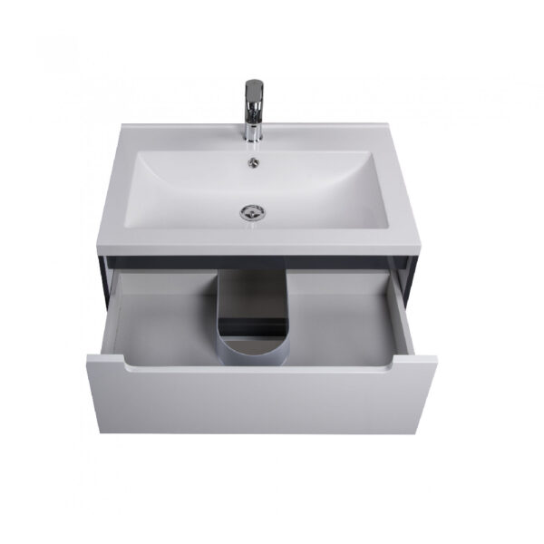 Mobilier de baie alb / gri 60 cm Paula 60-A - imagine 3