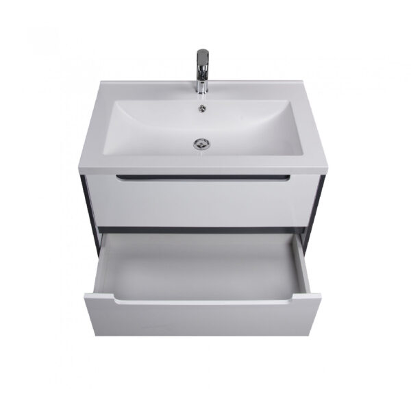 Mobilier de baie alb / gri 60 cm Paula 60-A - imagine 4