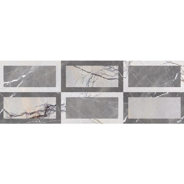 Faianta Astrid mix grey glossy 25x75 cm