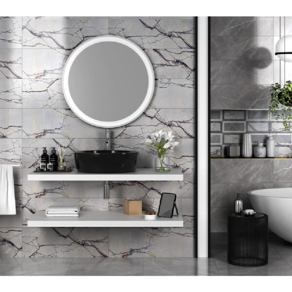 Faianta Astrid mix grey glossy 25x75 cm - imagine 2