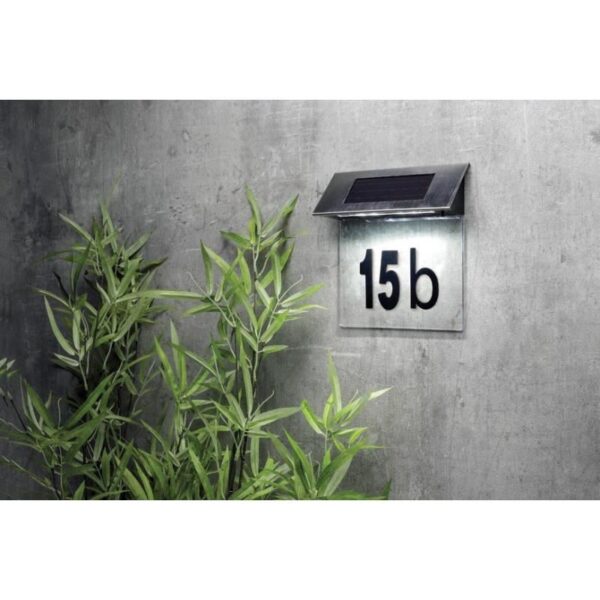 Numar de casa lampa solara LED 18.5x5x19 cm - imagine 2